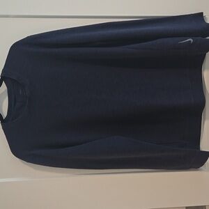 Nike Yoga Dri-Fit Dark Blue Crewneck Sweatshirt - Large Tall